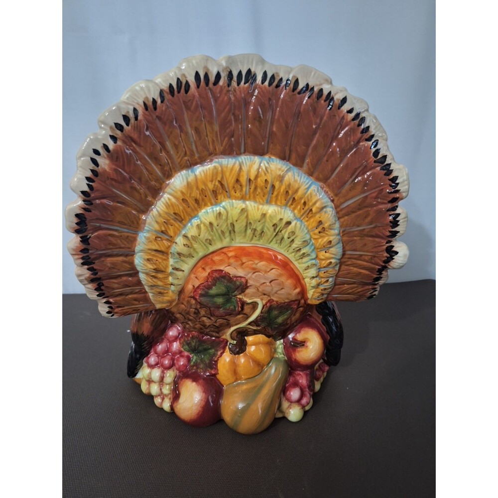 Astor & Lane 12" Domestic Turkey Thanksgiving Table Centerpiece Figurine Decor - Picture 8 of 12
